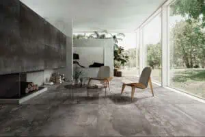 Porcelain Tile Concrete Look Refin Design Industry Raw Grey OxydeDark