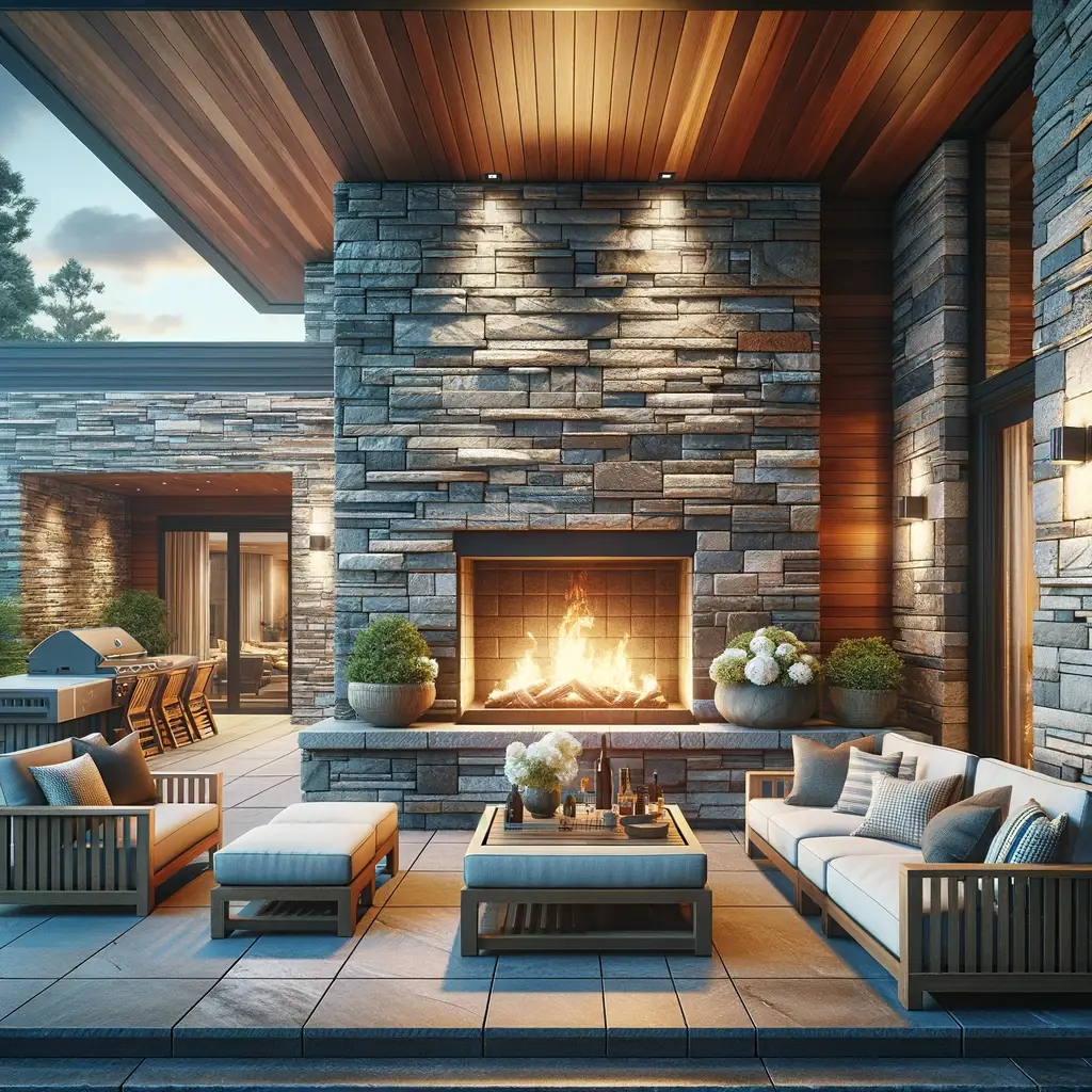 Natural Stone Veneer within a luxurious outdoor architectural setting 4