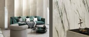 Porcelain Tile Natural Stone Look - PURITY ELITE Collection CALACATTA GREEN Hall