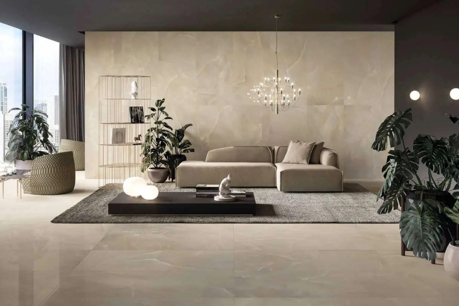 Porcelain Tile Natural Stone Look – PRESTIGIO ONYX Collection Beige