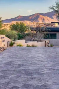 Concrete Pavers - AVIANO Collection_Acker Stone 4pc Aviano color Antique Pewter & Dark WInchester Stone Veneer_IMG_9932